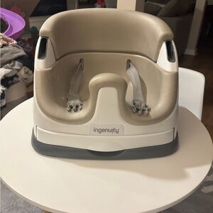 Ingenuity Baby Booster Seat - Cream and Gray